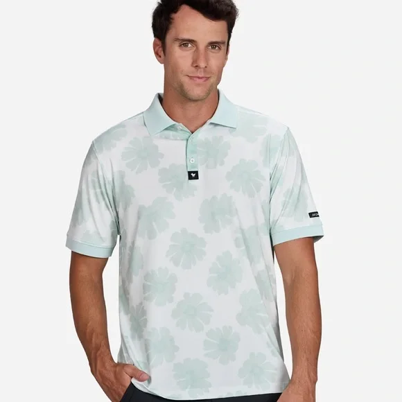 ❤️ Bad Birdie Ridge Performance Polo in Daisy Dudes